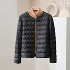 Paisley - Women's Collarless Wave-Quilted Down Jacket