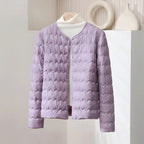 Paisley - Women's Collarless Wave-Quilted Down Jacket