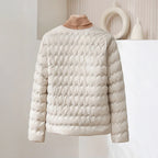 Paisley - Women's Collarless Wave-Quilted Down Jacket