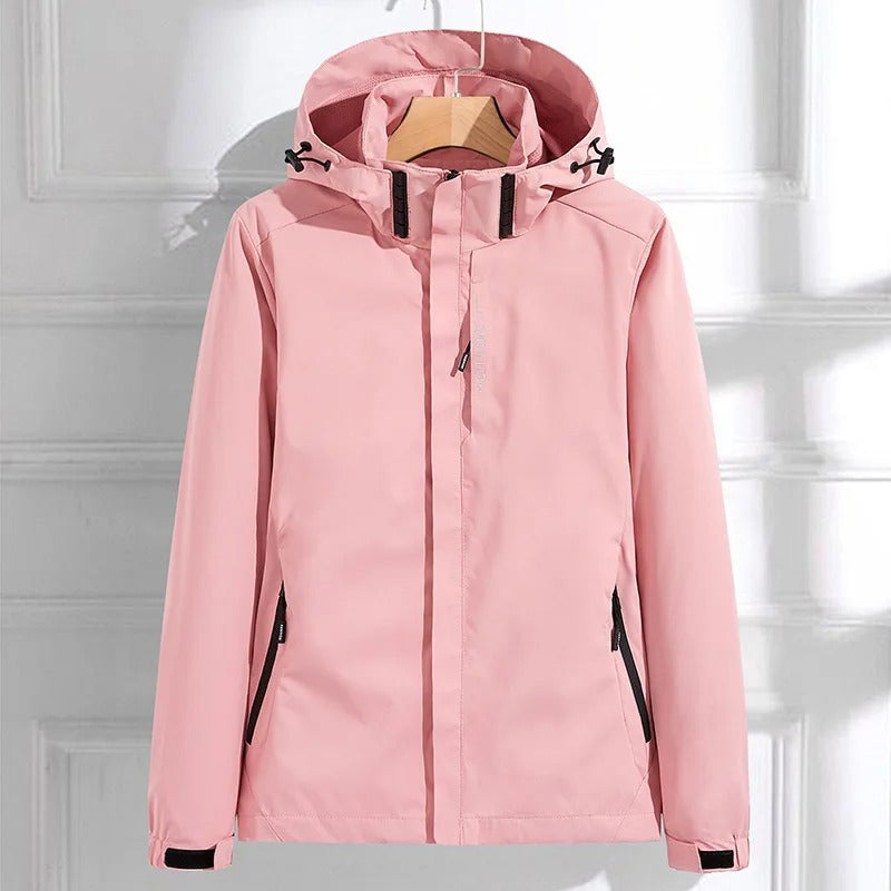Quinley - Women's Drawstring Hood Rain Jacket