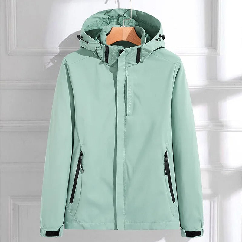 Quinley - Women's Drawstring Hood Rain Jacket