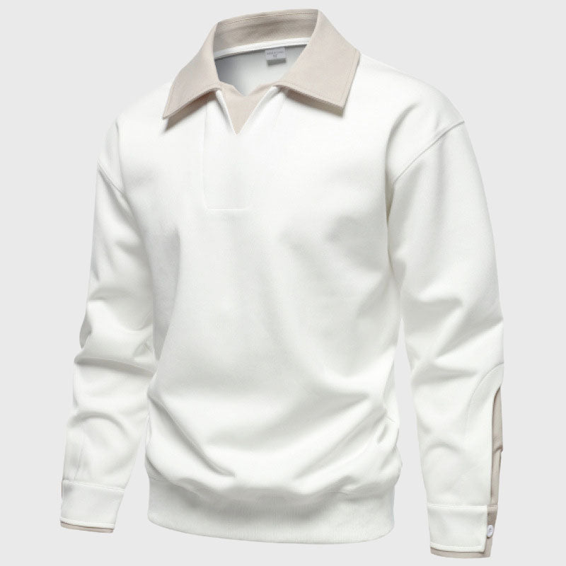 Ronan - Men's Johnny-Collar Sweatshirt