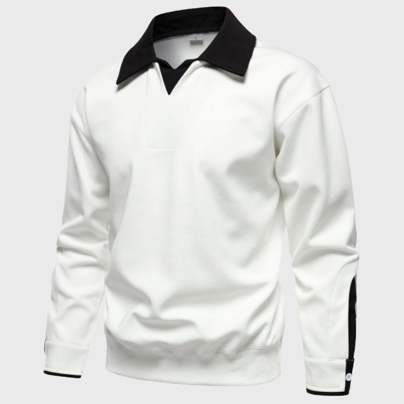 Ronan - Men's Johnny-Collar Sweatshirt