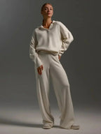 Rosalie - Women's Relaxed Top with Flowing Wide-Leg Trousers Set