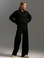 Rosalie - Women's Relaxed Top with Flowing Wide-Leg Trousers Set