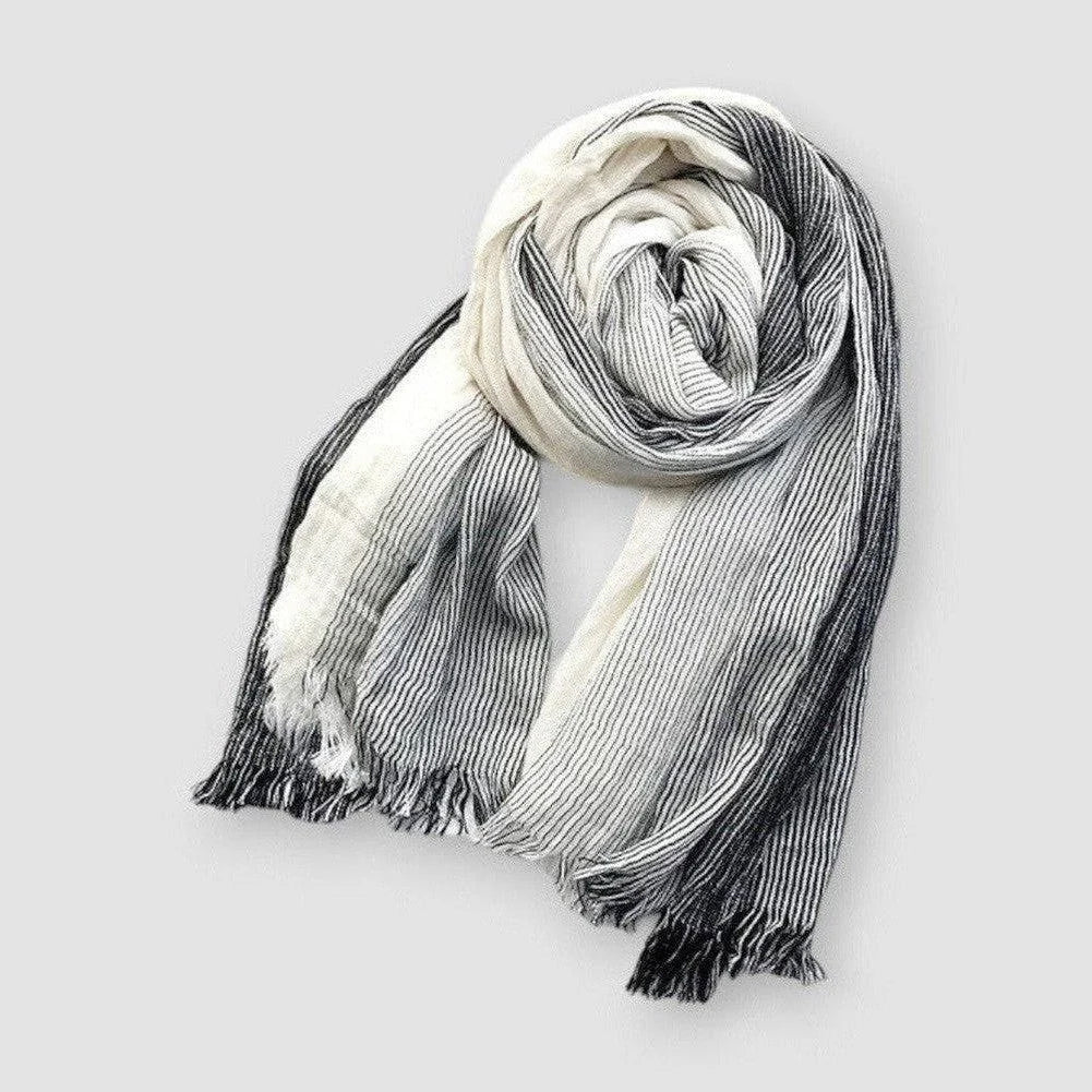 Rylee - Colorblock Wave-Pattern Scarf