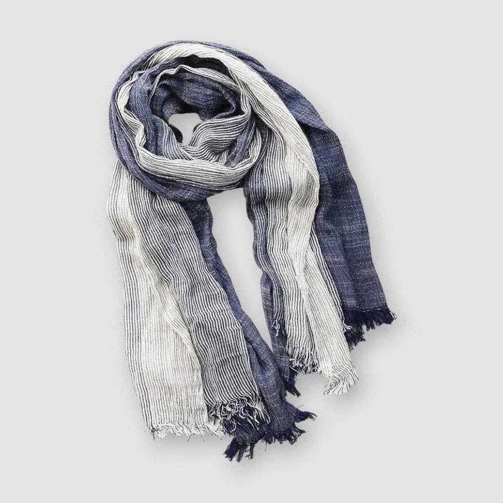 Rylee - Colorblock Wave-Pattern Scarf