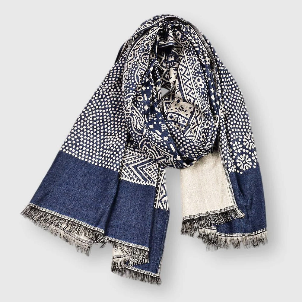 Sam - Men's Boho Pattern Tassel Scarf