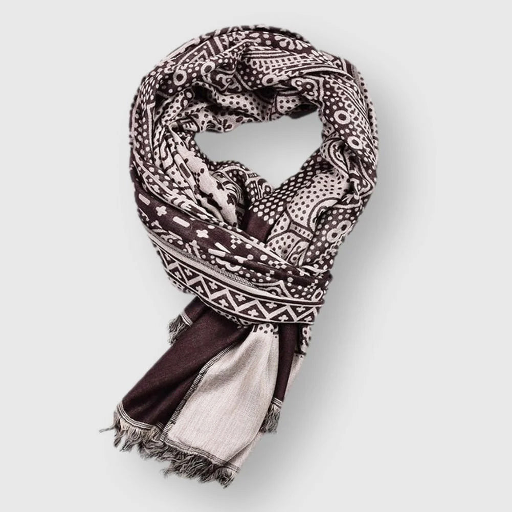 Sam - Men's Boho Pattern Tassel Scarf