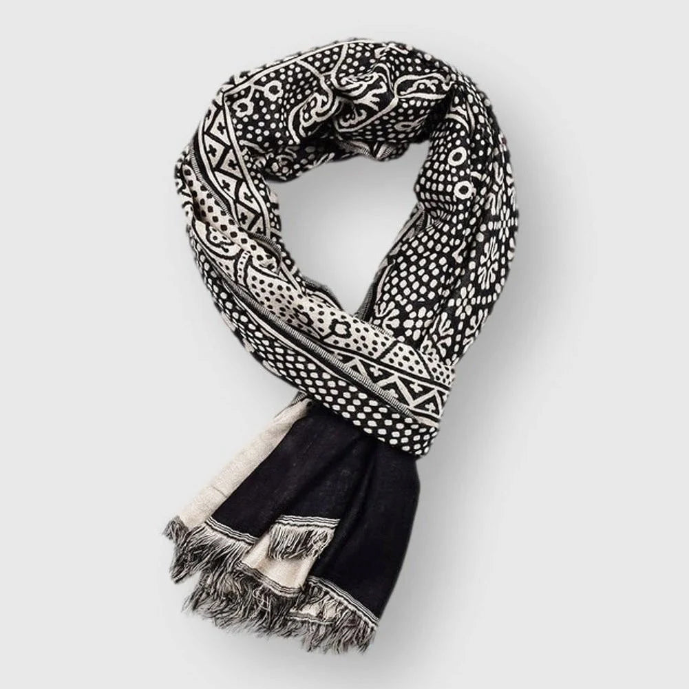 Sam - Men's Boho Pattern Tassel Scarf