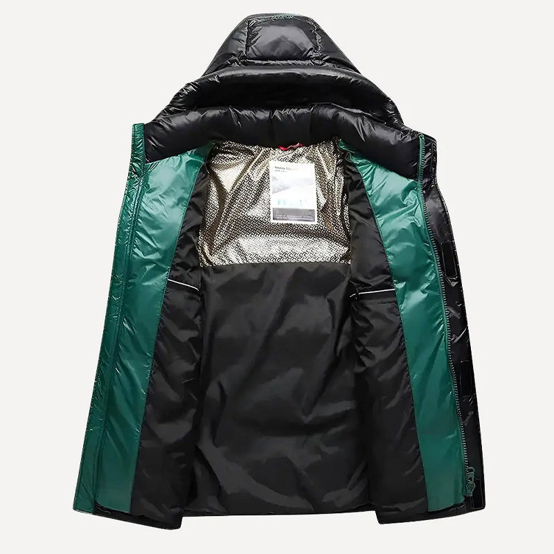 Simon - Men's High-Gloss Hooded Down Puffer Jacket