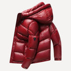 Simon - Men's High-Gloss Hooded Down Puffer Jacket
