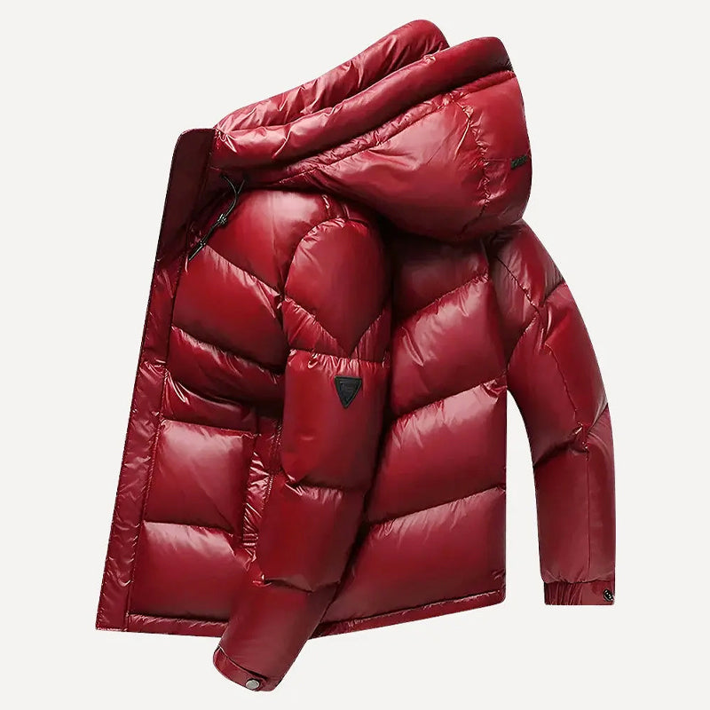 Simon - Men's High-Gloss Hooded Down Puffer Jacket