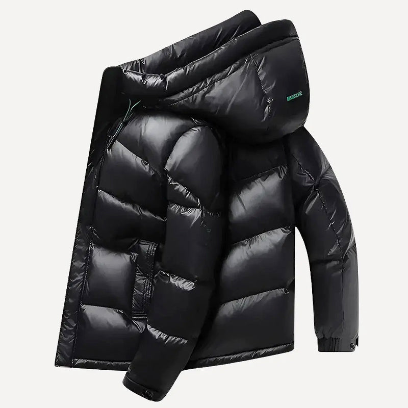 Simon - Men's High-Gloss Hooded Down Puffer Jacket