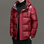 Simon - Men's High-Gloss Hooded Down Puffer Jacket