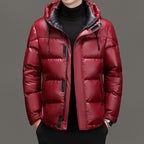 Simon - Men's High-Gloss Hooded Down Puffer Jacket
