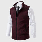 Thomas - Men's Zip-Up Knit Sweater Vest