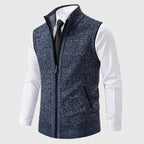 Thomas - Men's Zip-Up Knit Sweater Vest