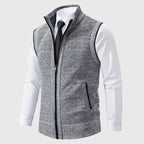 Thomas - Men's Zip-Up Knit Sweater Vest