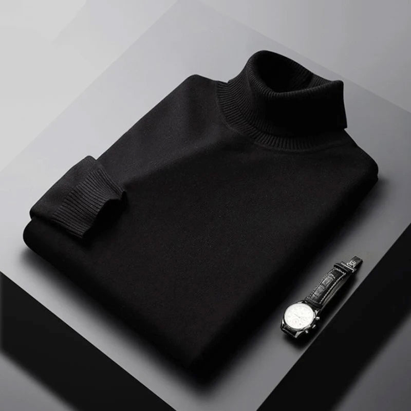 William - Men's Ribbed Turtleneck Knit Sweater