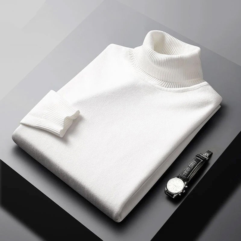 William - Men's Ribbed Turtleneck Knit Sweater