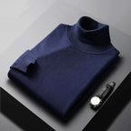 William - Men's Ribbed Turtleneck Knit Sweater