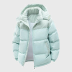 Wyatt - Men's Corduroy Panel Hooded Puffer Jacket