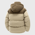 Wyatt - Men's Corduroy Panel Hooded Puffer Jacket