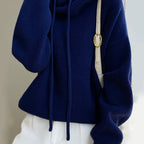 Xyra - Women's Hooded Knit Pullover Sweater
