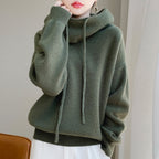 Xyra - Women's Hooded Knit Pullover Sweater