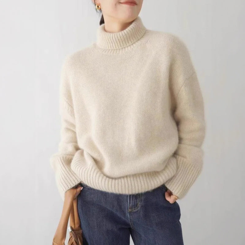 Ysa - Women's Turtleneck Knit Pullover Sweater
