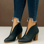 Zia - Women's Suede Block Heel Ankle Boots