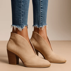 Zia - Women's Suede Block Heel Ankle Boots