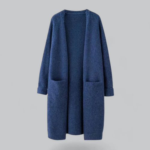 Adalyn - Women's Longline Knit Cardigan with Front Pockets