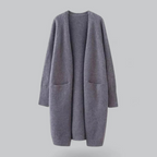 Adalyn - Women's Longline Knit Cardigan with Front Pockets