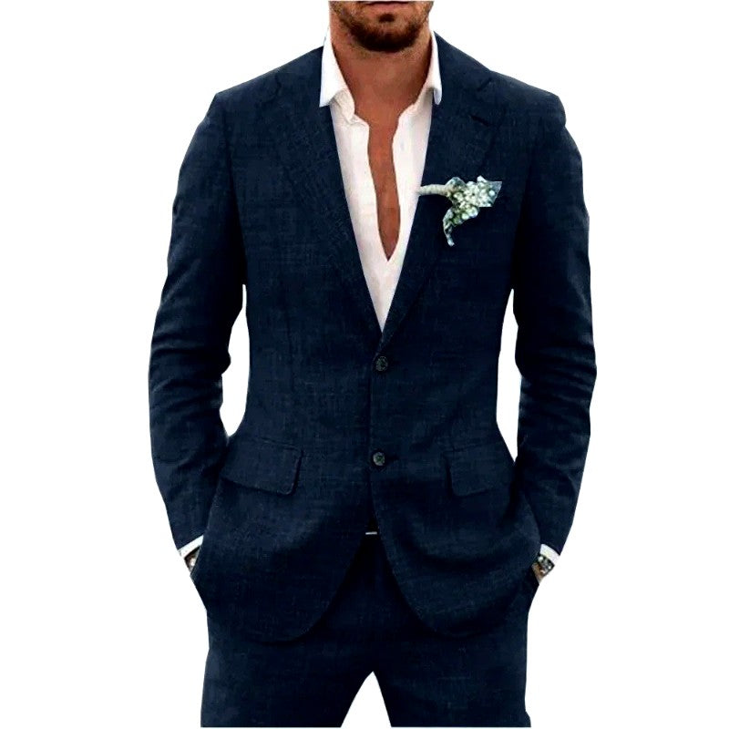 Amir - Men's Notched Lapel Slim Fit Two-Piece Set 3