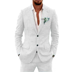 Amir - Men's Notched Lapel Slim Fit Two-Piece Set 4