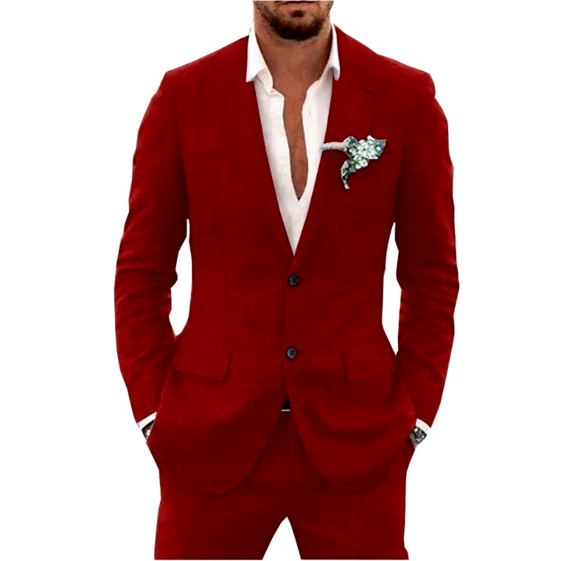 Amir - Men's Notched Lapel Slim Fit Two-Piece Set 5