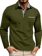 Arthur - Men's Long-Sleeve Polo with Contrast Accents