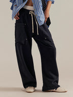 Athena - Women's Relaxed Cargo Pants with Drawstring Waist