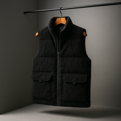 Axel - Men's Quilted Corduroy Vest with Utility Pockets