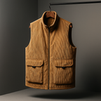 Axel - Men's Quilted Corduroy Vest with Utility Pockets