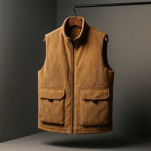 Axel - Men's Quilted Corduroy Vest with Utility Pockets