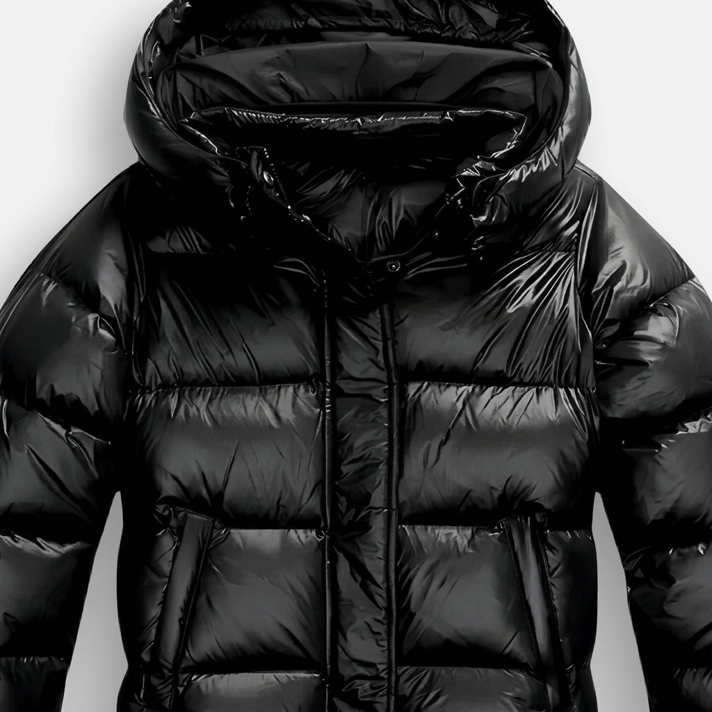 Beatrice - Women's High-Gloss Puffer Jacket with Quilted Channels