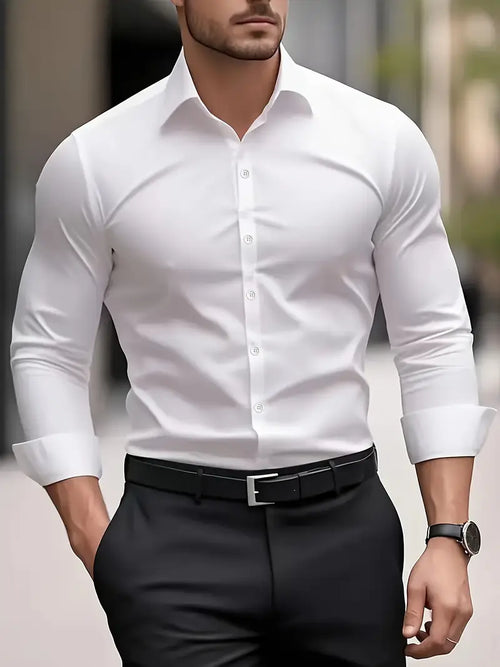 Beckham - Men's Slim-Fit Long-Sleeve Dress Shirt