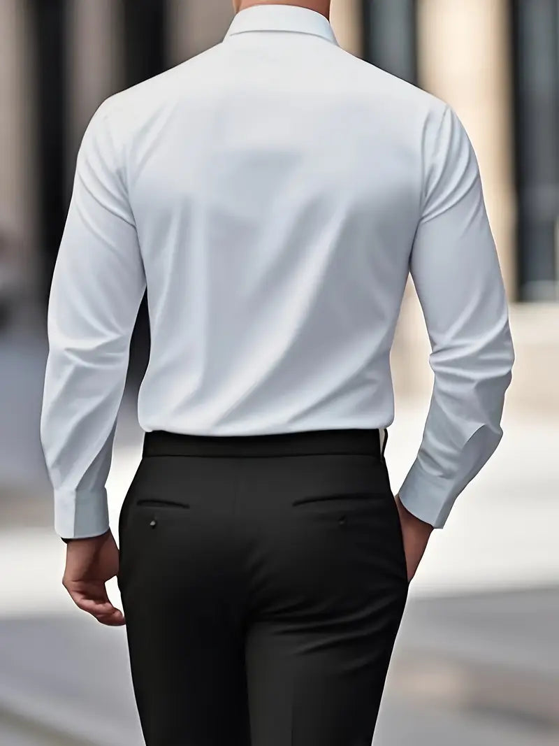 Beckham - Men's Slim-Fit Long-Sleeve Dress Shirt