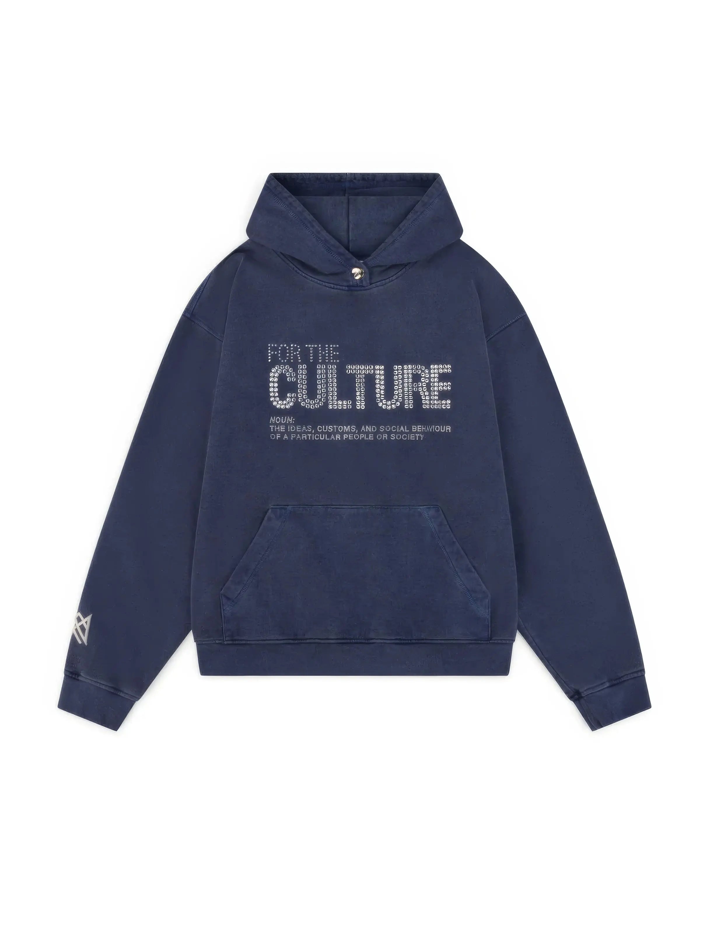 Bella - Women's Oversized Hoodie with Rhinestone Graphic Print