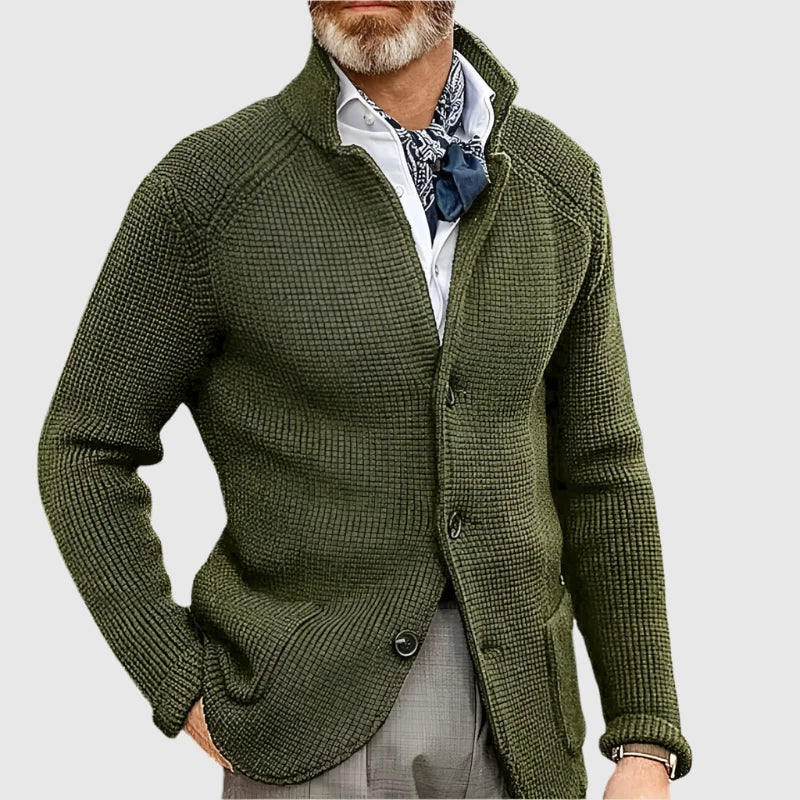 Benedict - Men's Ribbed Knit Cardigan