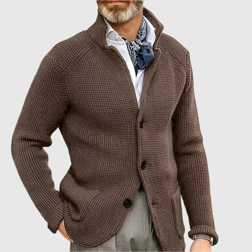 Benedict - Men's Ribbed Knit Cardigan