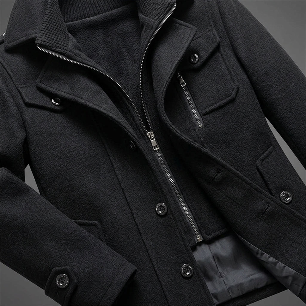 Brennan - Men's Notch-Collar Wool-Blend Coat